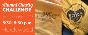 Alumni Charity Challenge - Wednesday, September 20 5:30 - 8:30 p.m. @ Hardywood Park Craft Brewery